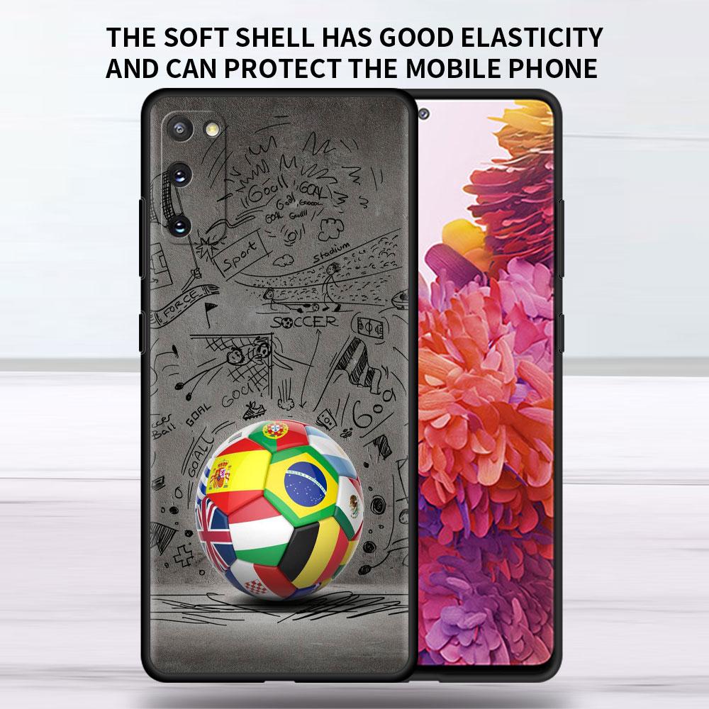 Husa moale pentru Samsung Galaxy Note 20 Ultra 10 Plus Lite A50 A70 A20 A40 A20e 9 8 A60 A10e Funda Husa Telefon Fotbal Fotbal Capa