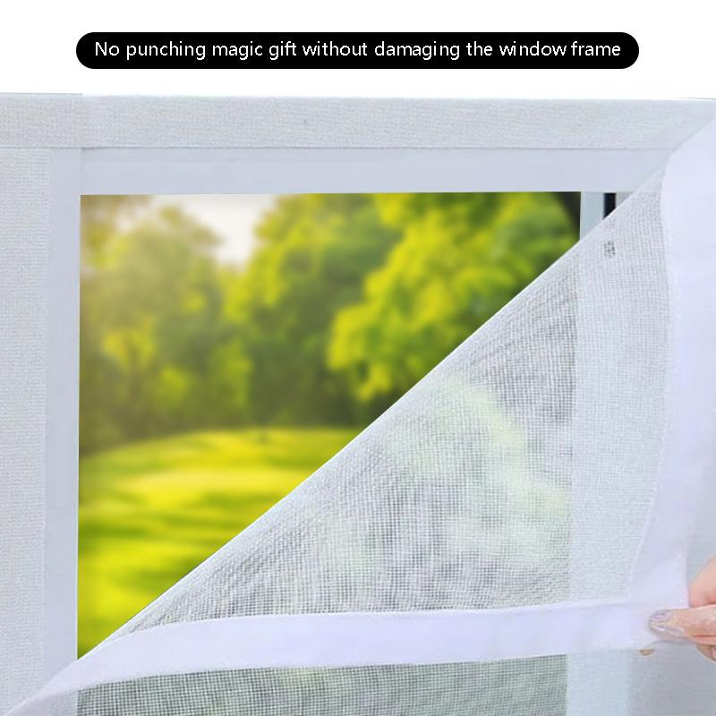 White mosquito net, self-adhesive window mesh without drilling, window insect-proof mesh suitable for doors and Windows. curtain