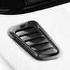 Yousheng 2Pcs Universal Hood Vent Decals Carbon Fiber Car Hood Scoop Air Intake Vent Decorative Trim Adhesive Fake Vents for Car Exterior