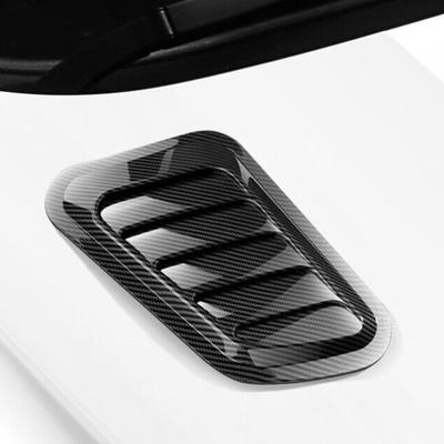 Yousheng 2Pcs Universal Hood Vent Decals Carbon Fiber Car Hood Scoop Air Intake Vent Decorative Trim Adhesive Fake Vents for Car Exterior