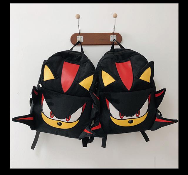 Handmade Sonic Shadow Black Charizard Plush Backpack for Couples