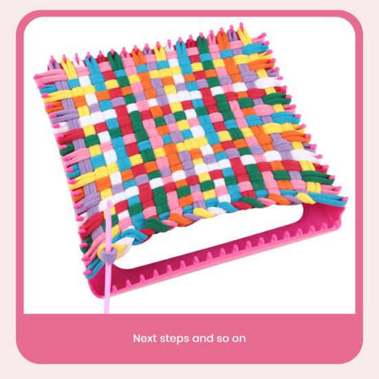 Sada 1 sady tkacího stavu s duhovou smyčkou Háček na háčkování Začátečník Umělecká řemesla pro začátečníky Pomůcky pro ruční tkaní Děti Dívky Dospělí Dárek