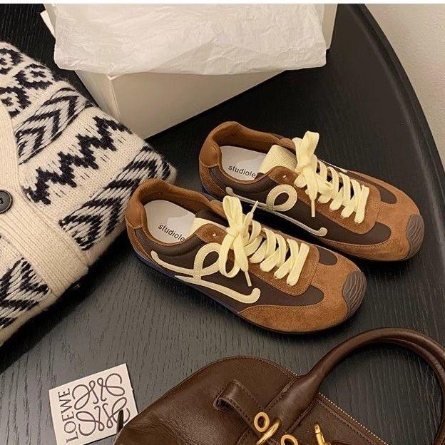 Korean version of retro platform Forrest Gump training shoes women's 2025 new Internet celebrity fashion leisure sports versatile white shoes