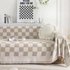 INS Style Sofa Cover Cloth Chess and Card Grid Sofa Cover Towel Simple Modern All-Inclusive Universal Sofa Cover Sofa Cover Towel
