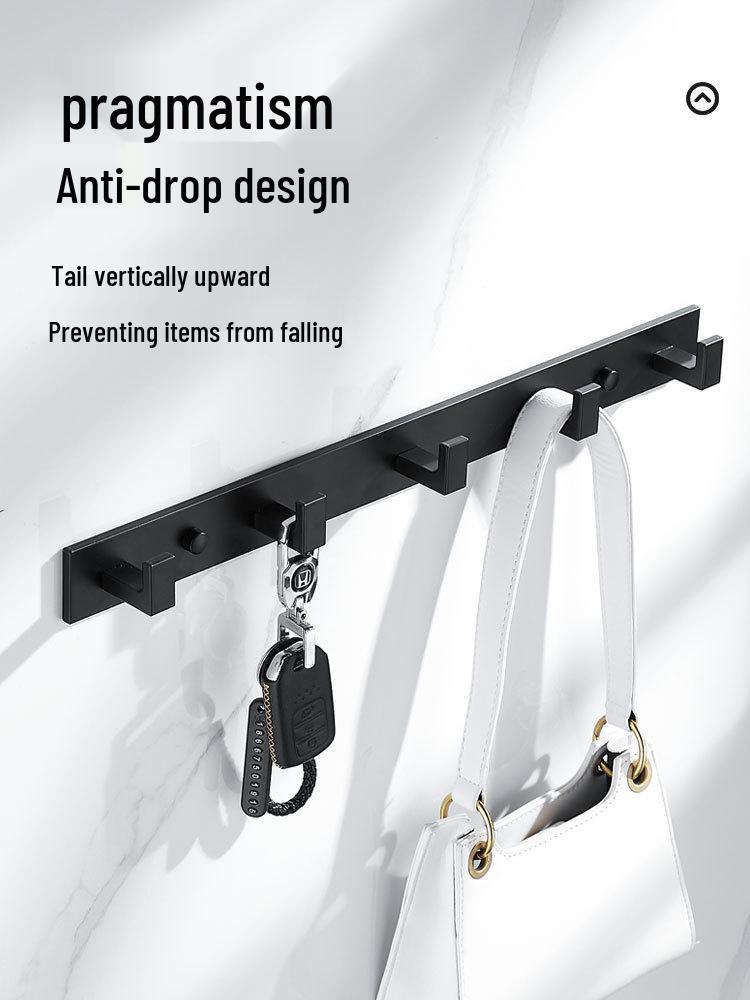 Space-Saving Aluminum Door & Wall Hook for Coats and Hats