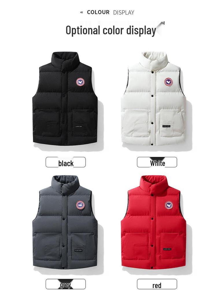 Pánska neformálna vesta bez rukávov s bavlnenou výplňou v kórejskom štýle Canada Goose