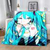1pc Blanket Hatsune Miku Print Design, Lightweight Blanket for Sofa, Bed- Soft &Warm, Gift for All Seasons like Christmas, Halloween