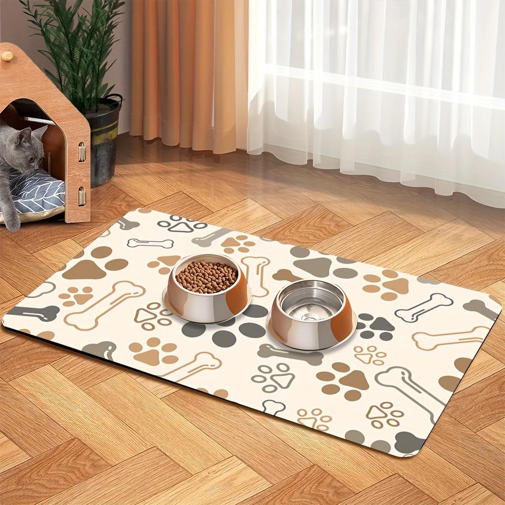 VIKAMA Pet Diatomaceous Earth Mat Environmentally Friendly Quick-Drying Non-Slip Dog Feeding Placemat Kennel Mat Home Decoration 120x160cm
