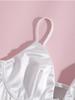 Satin Tank Top Solid Halter Crop Tops Women Summer Adjustable Shoulder Strap Camis Backless Camisole Casual Tube Female Sleeveless Cropped Vest