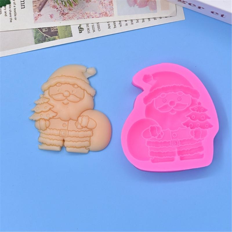 3Pcs Christmas Series Silicone Mold Santa Clauses Baking Tools Festive Handmade Fondant/Cake Mould for Baking Lovers