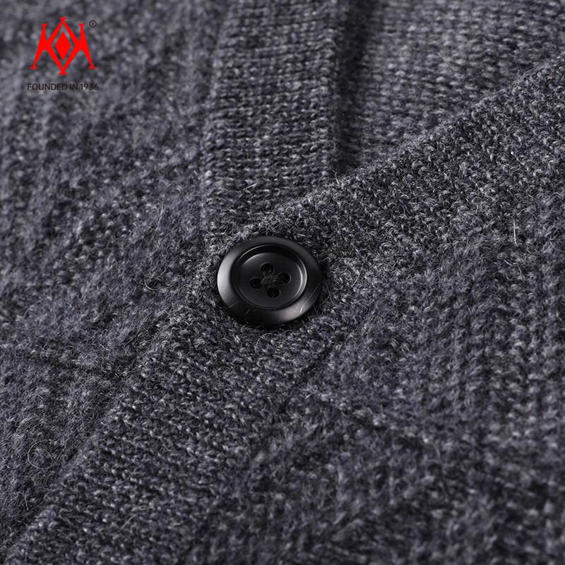 KaiKai Men's 100% Pure Cashmere V-Neck Cardigan