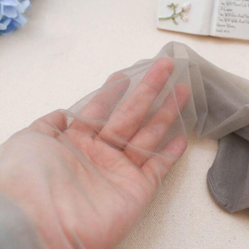 Japanese Style Alluring Ladies Young Ladies Anti Hook Clear Stretch Fabric Tights Candy Color Barely There Bottoming Tights Multicolour See Through