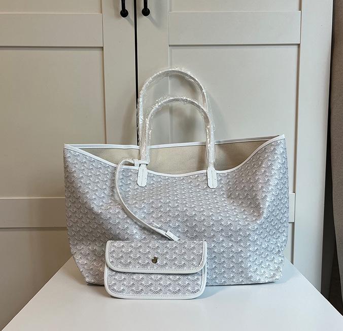 2025 Elegant Large Capacity Tote Bag with Y Letter Design - Dog Tooth Pattern