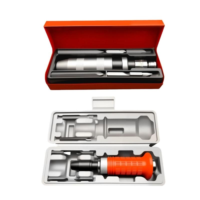 Professional Impact Screwdriver Bit Kit Rust Proof Strength Metal Bit Multiple Size NonSlip Handle Flat Screw Remover