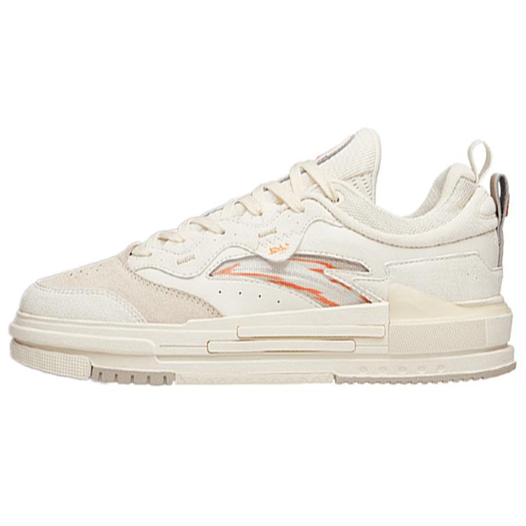 

Anta Synthetic Leather Trendy Slip Resistant Abrasion Resistant Low top Skateboard Shoes Men s Light Beige White 912138060-1 44.5