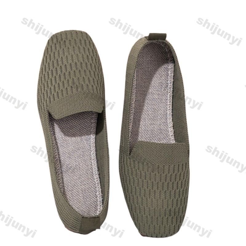 Fashion Women's Mesh Shoes 2025 Spring Summer New Breathable Lightweight Comfortable Non Slip Casual Shoes Fashion Slip on Vintage Flats