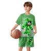 Boys' 3d Printed Game Player T-Shirts Suits - Vibrant Pixel Game Design, Children Clothing Sets, Baby