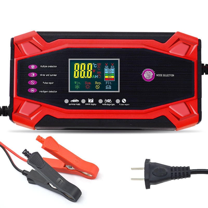 12v Battery Charger 12V 3A Universal Lead Acid Pulse Repair Deep Cycle Motorcycle 12v Car Battery Charger AC 100-240V 50/60hz EU