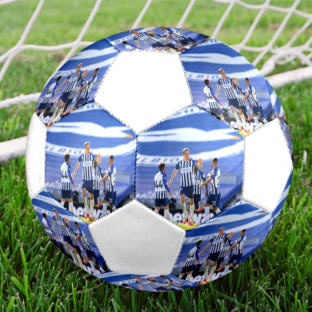 Pallone da Calcio Brighton FC, colorato, adatto a tutte le età, cucito a macchina, materiale PVC, qualità da competizione, durevole e ad alto rimbalzo