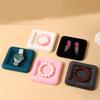 Velvety Jewelry Display Tray Exquisite Jewellery Holder Portable Rings Earrings Necklace Organizer Tray Storage Holder