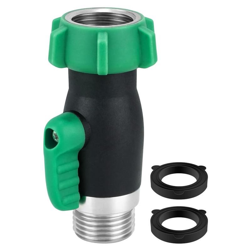 

A95I-304 Stainless Steel Garden Hose Shut-Off Valv, 3/4 Full Flow Garden Hose Ball Valve With 360 Degree Rotatable Swivel 180D