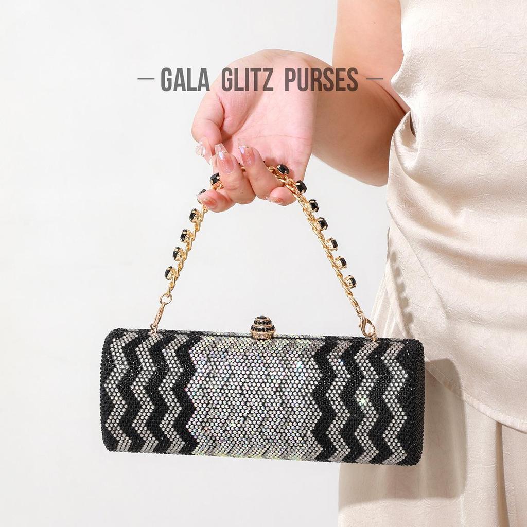 Elegant Evening Rhinestone Clutch: Crystal Diamond Party and Wedding Bag for Ladies - European and American Style
