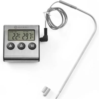 Hendi 271346 Gastronorm Backthermometer mit Sonde und Timerfunktion