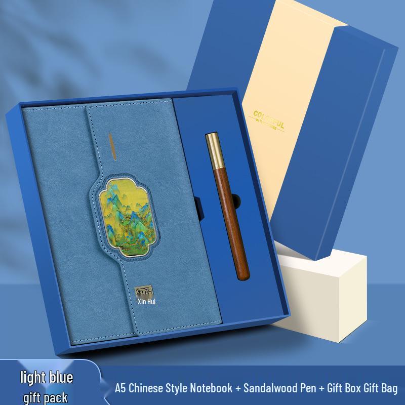 Custom Retro Laptop Gift Set with Notebook and Logo