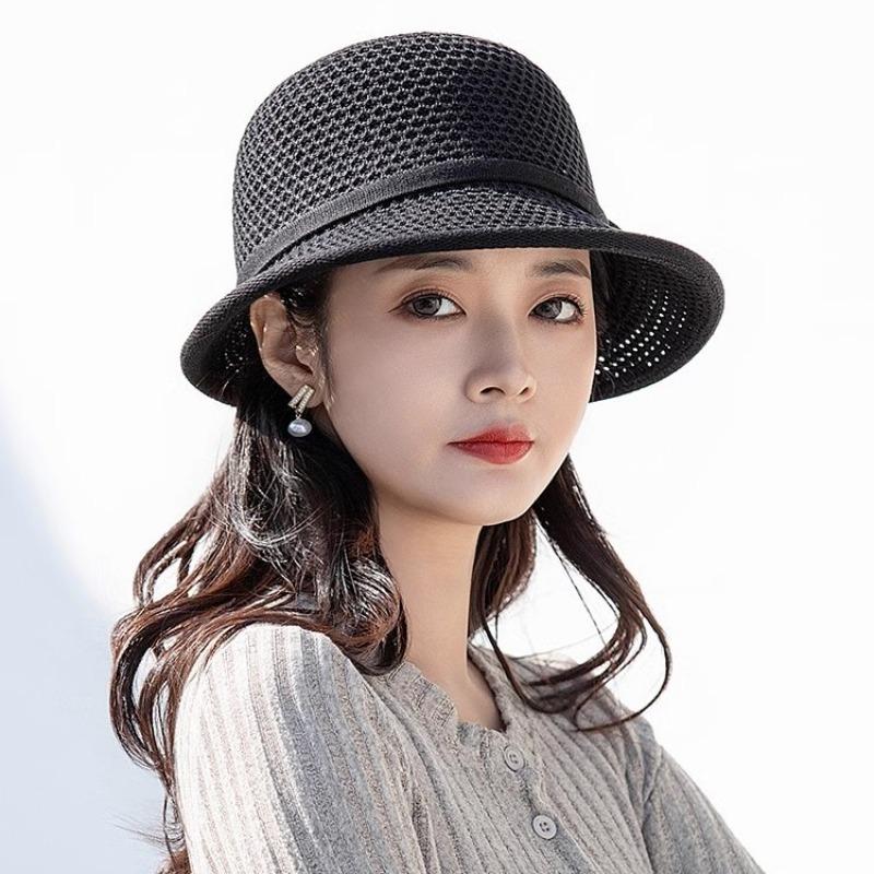 Bucket hat women's high-end sense summer new sunshade sunscreen hat big head circumference small face hat versatile sun hat