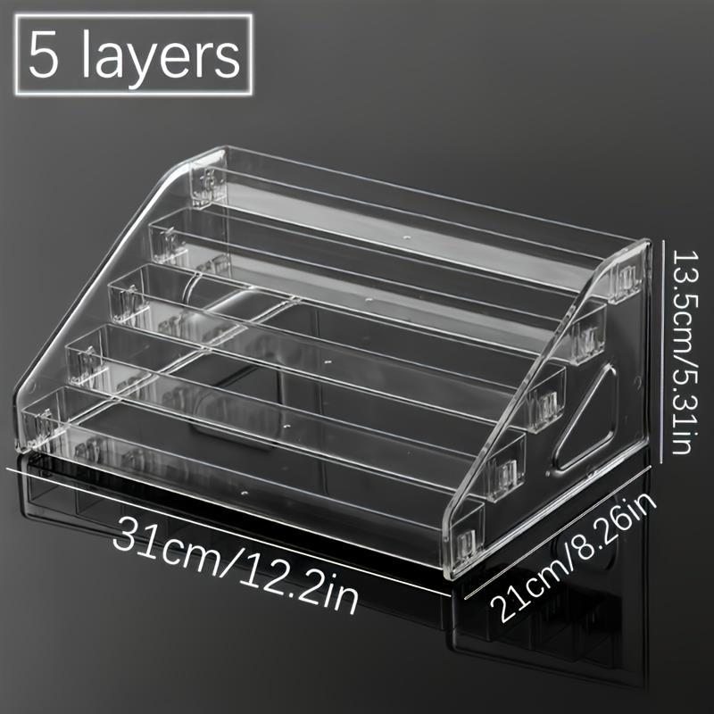 Veelzijdige Acryl Organizer voor Tape, Stickers & Meer - Duidelijke 3-7 Laags Displaystandaard voor Bureau & Tafelblad Opslag
