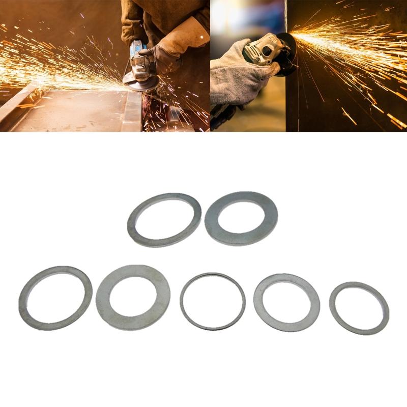 Saw Reducing Rings 7 pcs Saw Blade Bore Bushes Circular Saw Blade Reducting Rings Conversion Ring Cutting Disc Woodwork