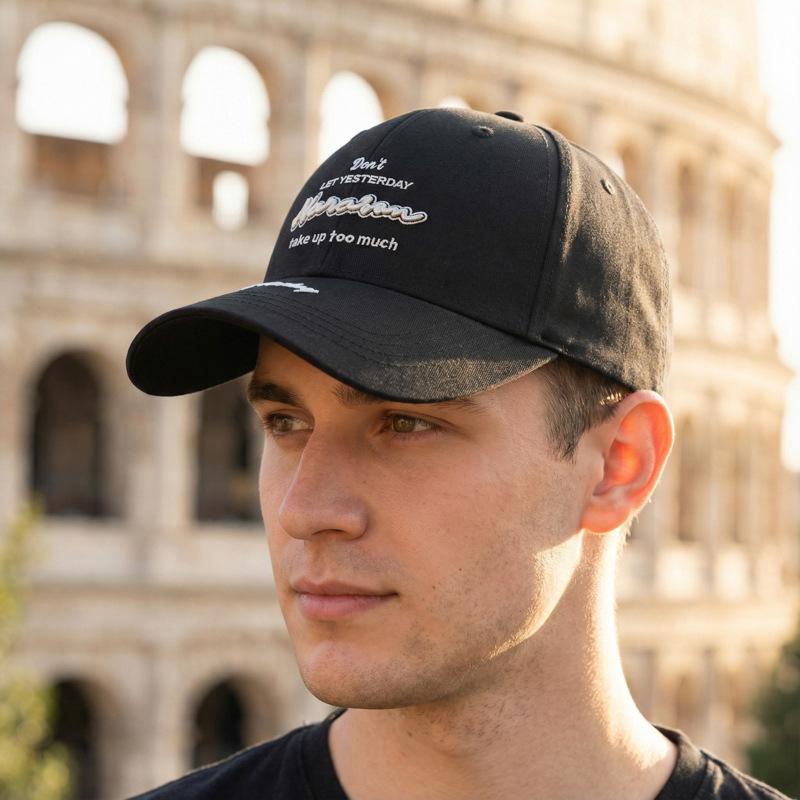 Outdoor Unisex Spring Summer Sun Hat Letter Embroidery Sunscreen Baseball Cap