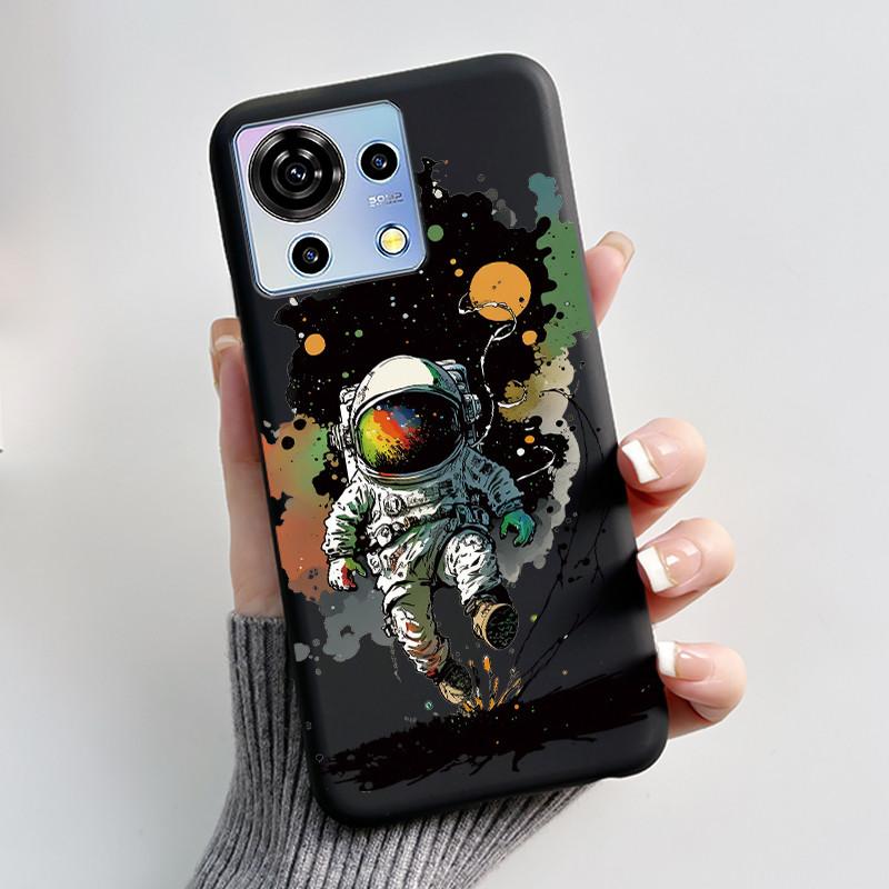 Süße Cartoon Hülle Für ZTE Blade V50 Vita 4G Bedruckte Schale Schutzhülle Weiches Silikon Schwarzes Gehäuse
