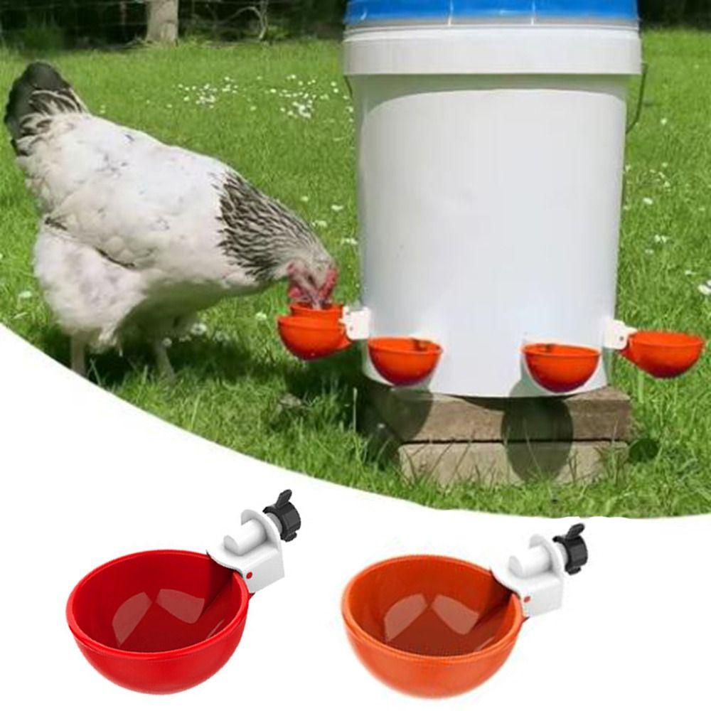 8Pcs Plastic Automatic Chicken Drinker Hanging Easy Installation Poultry Drinker Larger Capacity Duck Drinking Cup