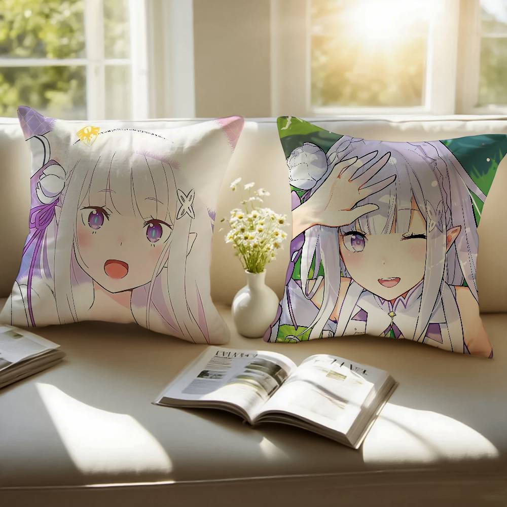 ReLife Different World Zero Rem Pillow Case Anti-dustmite Pillowcase Invisible Zipper Silky Short Plush Sofa Cushion Cover