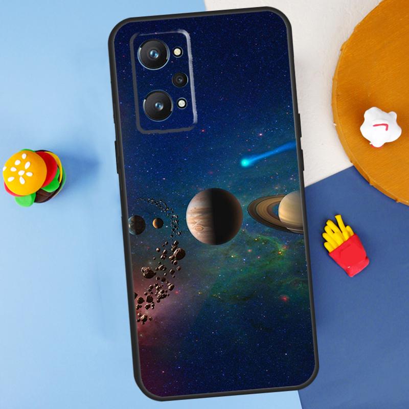 Space Solar System Planets Universe For Realme GT7 Pro GT 6T 6 5 C67 C61 C55 C53 C51 C21Y C25S C75 10 11 12 13 14 Pro Plus Case
