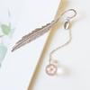 Creative Flower specimens Bookmark Pendant Metal Book mark Stationery School Office Supply Escolar Papelaria