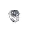 Adjustable Ring With Mythical Qilin Lion Head Design Copper Silver-Plated Retro Mens Jewelry Fantasy Lovers