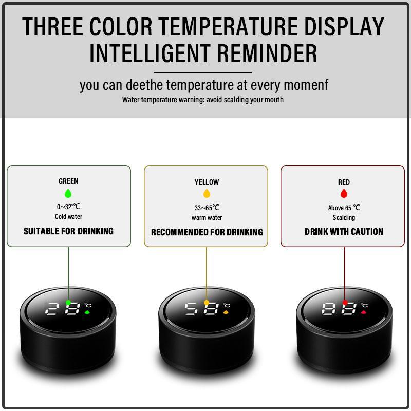 500ml Portable Car Smart Thermos Bottle Temperature Display Cup Coffee Cup For Volkswagen Golf-6 7 4 5 POLO Passat B5 B6 B7 T4 T5 Tiguan Jetta Gol