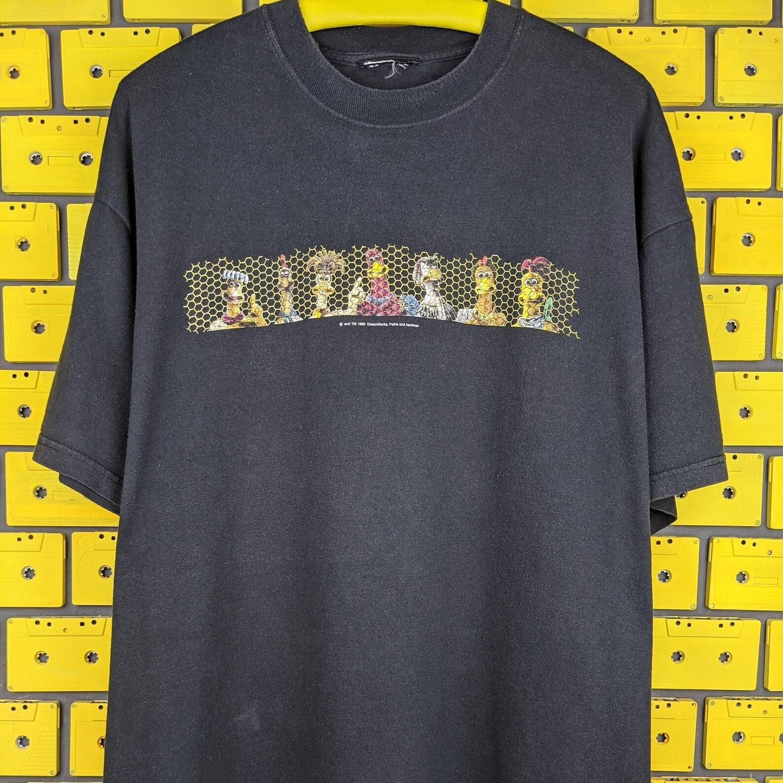 Vintage 1999 Chicken Run T shirt British Claymation Cartoon Adventure Comedy Film Movie Merch Tee Size XL XL