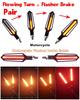 2X Dual Colors 24 LED Motorcycle Brake Taillight Flasher Strobe Turn Signal Lamp
