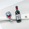 Collar Wine  Bottle Glass English Jewelry  Badge Letter Lapel  Pin