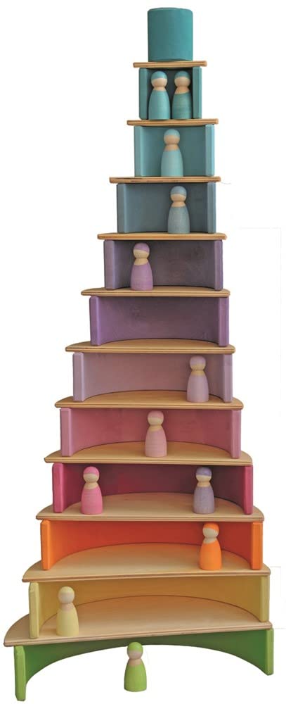 Grimm's Pastel Friends Wooden Dolls (12 pieces)