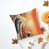 HHokusai Great Wave Cushion Cover Washable Linen Pillowcase Soft  for Daily Sofa Bed Home Room Decor