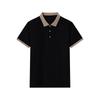 Men's Summer Color-blocked Lapel Short-sleeve T-shirt Casual Sporty Top