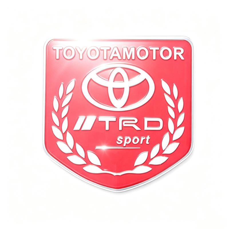 Car Aluminum Emblem Badge Supercharged Styling Decal Sticker For Toyota Hilux Aygo Yaris Ractis Corolla Camry CHR Auris Tacoma