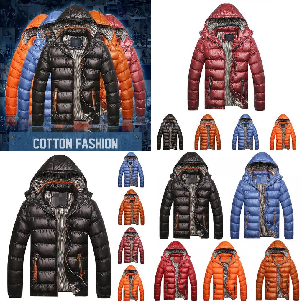 Luxurious Men's Winter Warm Hooded Thick Padded Jacket For Ultimate Comfort