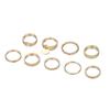 9pcs Retro Fashion Gold Twist Ring Set Elegant Geometry Finger?Ring Women Jewelry Accessories Gift