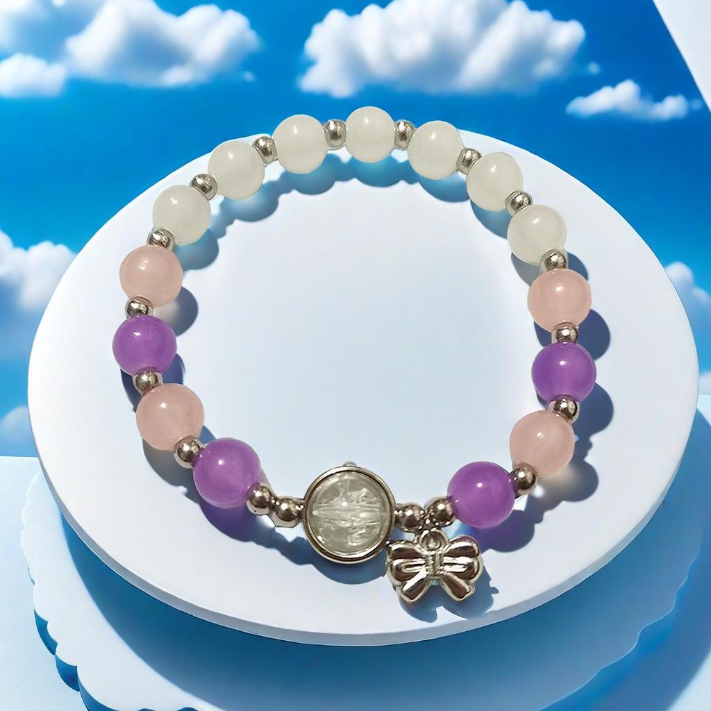 Daisy Popcorn Beaded Bracelet: Elegant Women's Hand Jewelry