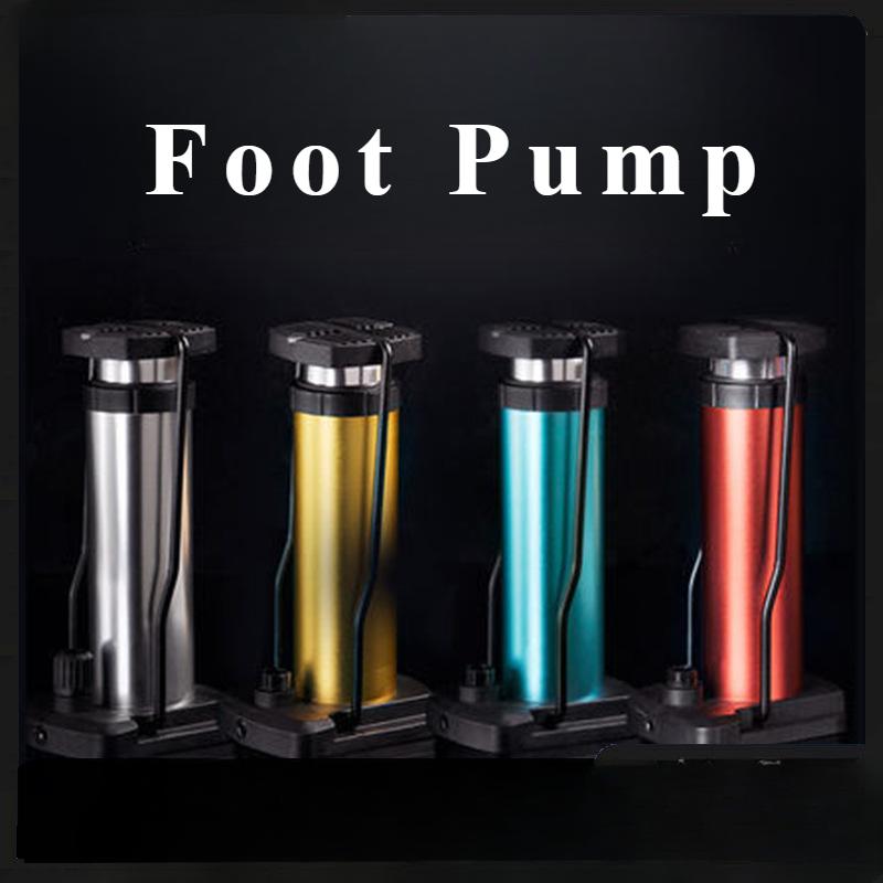 Portable Bicycle Inflator Pump 140 PSI Mini Multifunctional Aluminum Alloy Valve Head Foot Pump motorcycle Bicycle Accessories
